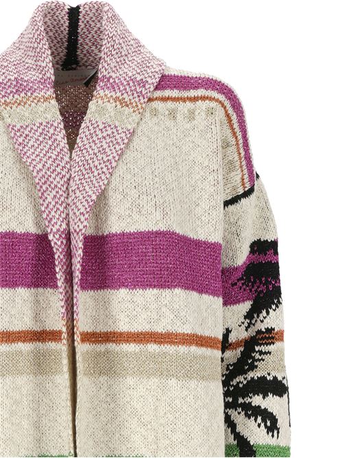 Cardigan bianco jacquard Giada Benincasa | 040901